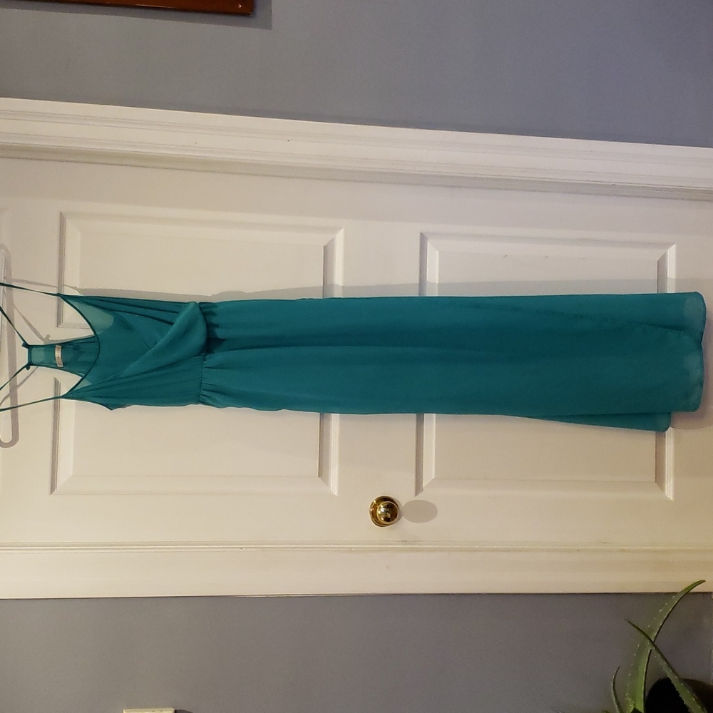 Zara Turquoise Racer back maxi dress